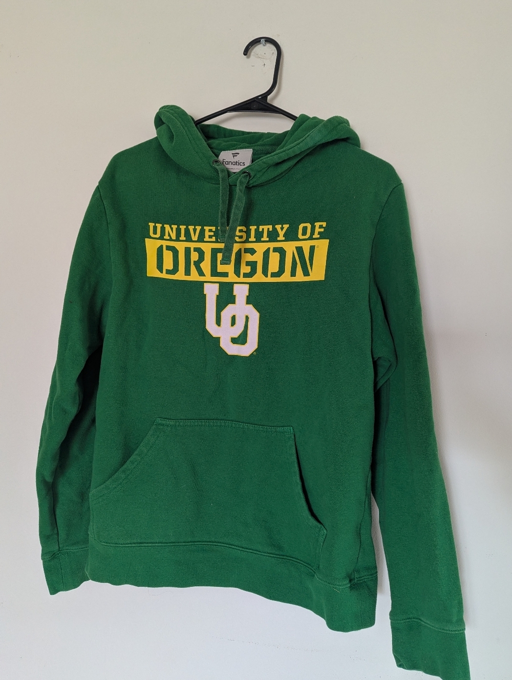 University of Oregon Green Hoodie with Yellow Logo